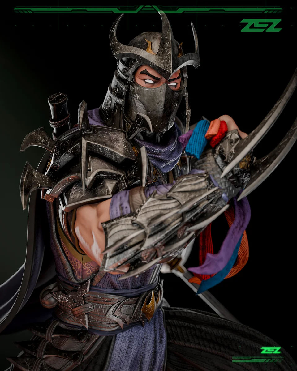 Shredder | Fan Art | 3D Printed Resin Model Garage Kit | *Un-Painted* | ZEZ Studio 5