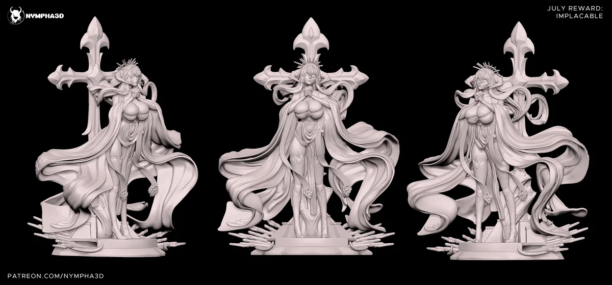 Implacable | Fan Art | 3D Printed Resin Model Garage Kit | *Un-Painted* | Nympha3D 6