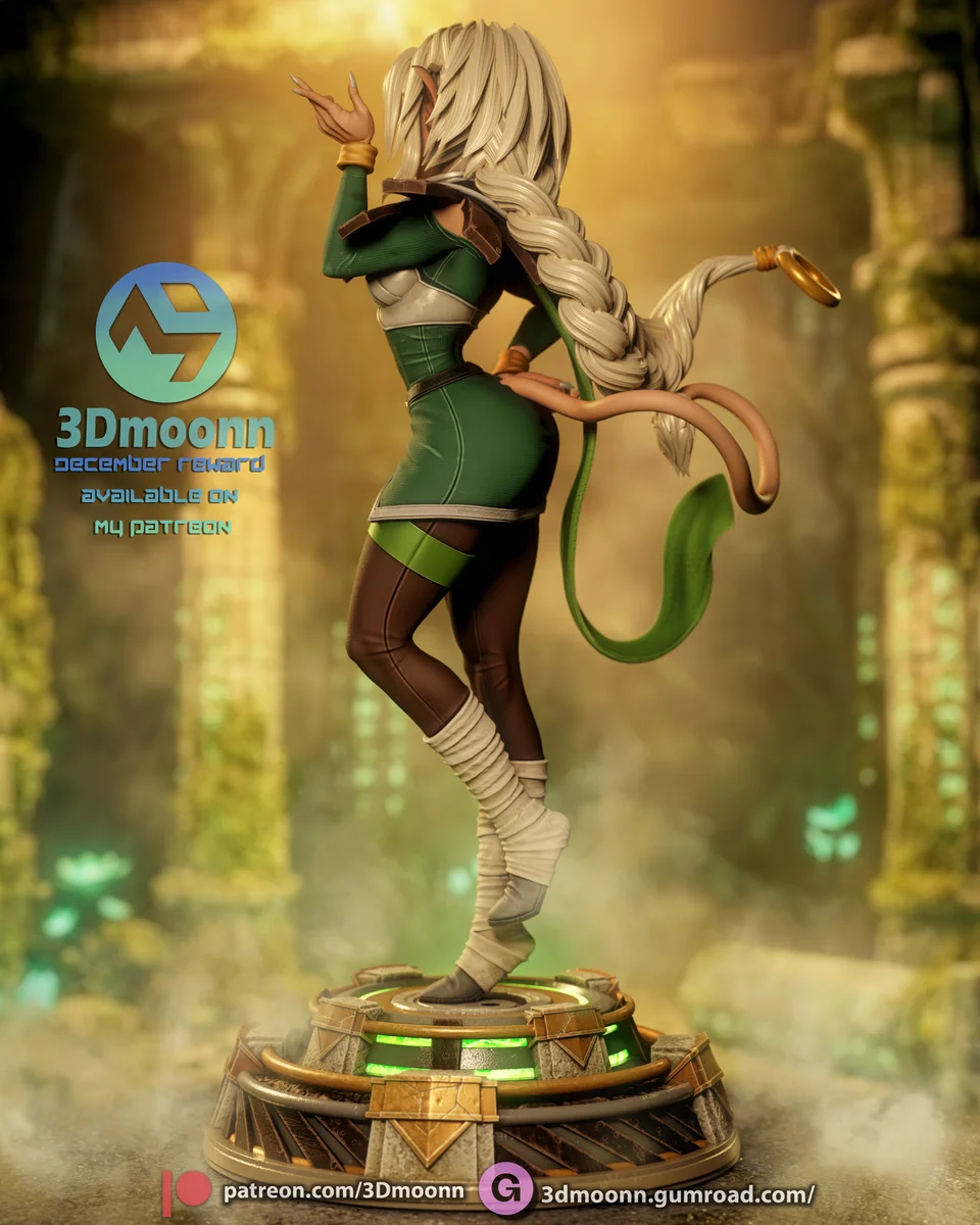 Aisha ClanClan | Fan Art | 3D Printed Resin Model Garage Kit | *Un-Painted* | 3DMoonn 5