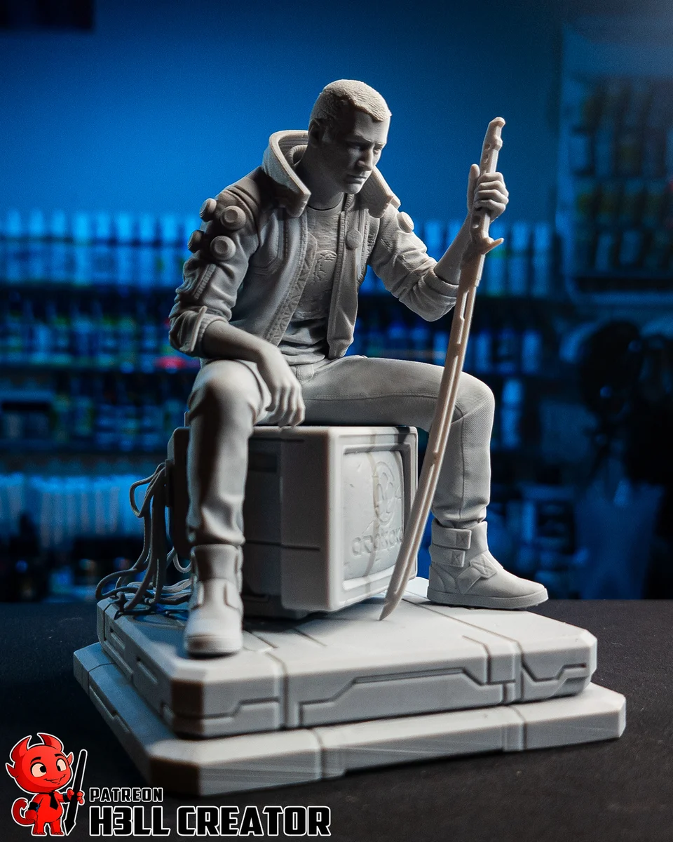Male V | Fan Art | 3D Printed Resin Model Garage Kit | *Un-Painted* | H3LL Creator 8
