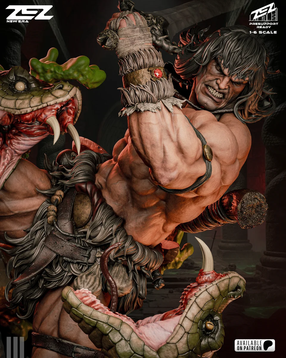 Conan | Fan Art | 3D Printed Resin Model Garage Kit | *Un-Painted* | ZEZ Studio 11