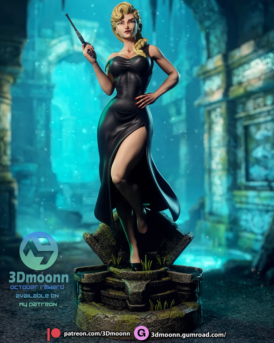 Helga Sinclair | Fan Art | 3D Printed Resin Model Garage Kit | *Un-Painted* | 3DMoonn 5