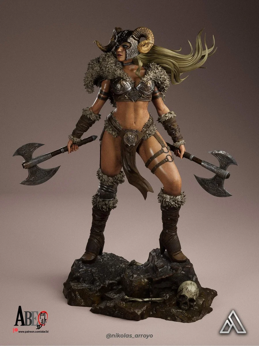 Ragna Stormborn | Fan Art | 3D Printed Resin Model Garage Kit | *Un-Painted* | Abe3D 3
