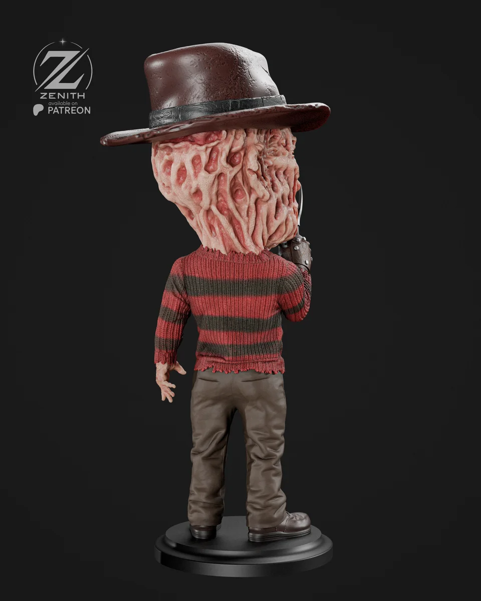 Freddy Krueger Chibi | Fan Art | 3D Printed Resin Model Garage Kit | *Un-Painted* | Zenith Studios 3