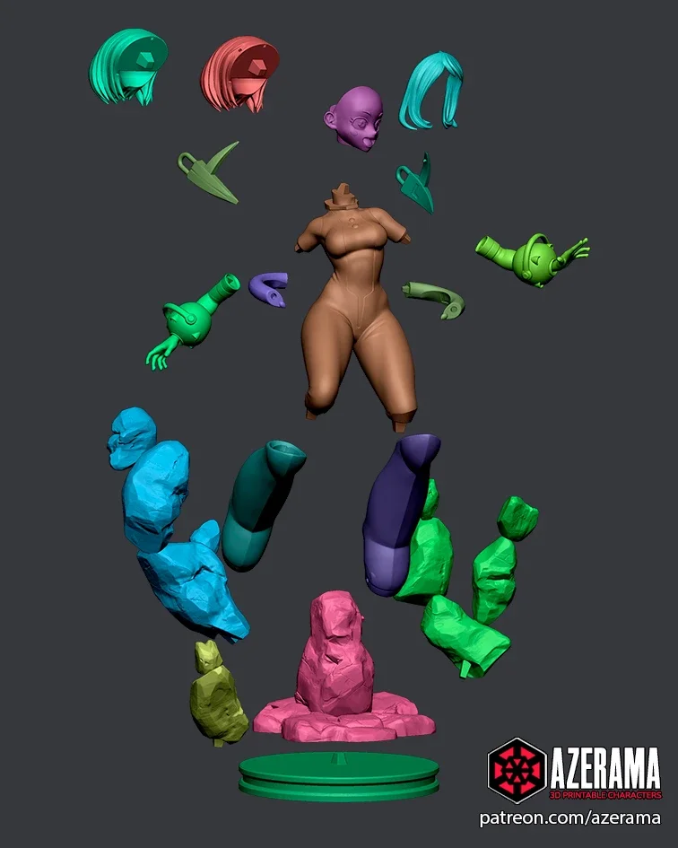 Ochaco | Fan Art | 3D Printed Resin Model Garage Kit | *Un-Painted* | Azerama 7