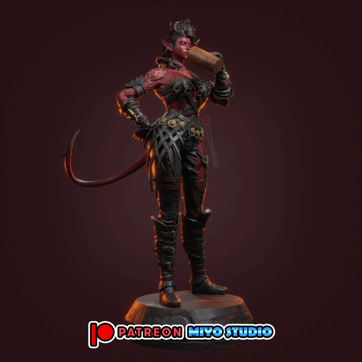 Karlach | Fan Art | 3D Printed Resin Model Garage Kit | *Un-Painted* | MiyoStudio 3