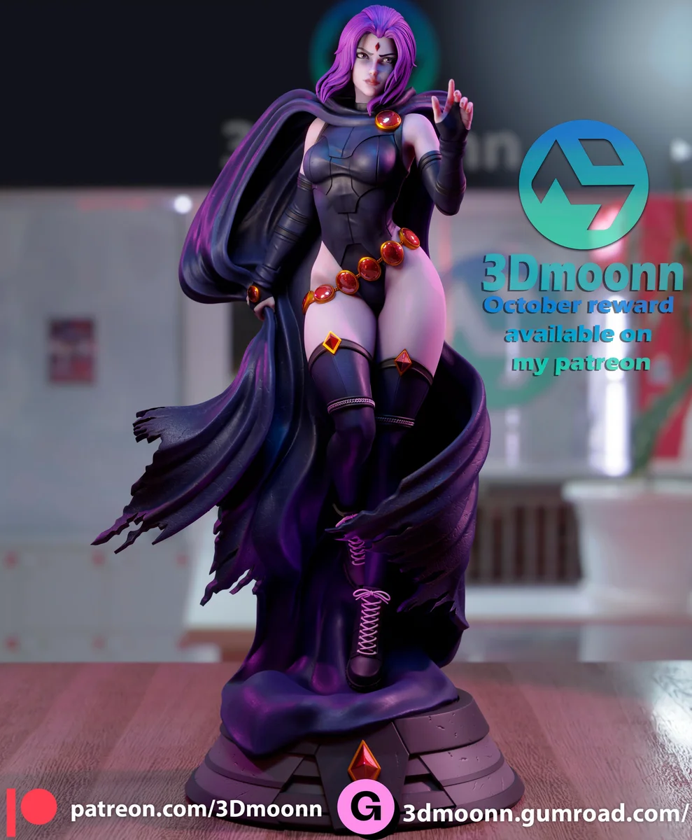 Raven | Fan Art | 3D Printed Resin Model Garage Kit | *Un-Painted* | 3DMoon 2
