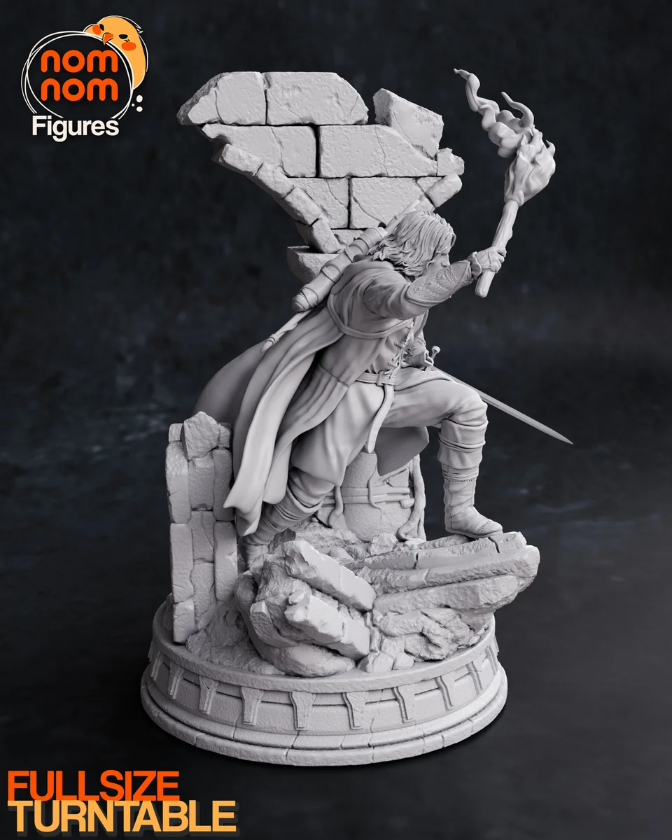 Aragorn | Fan Art | 3D Printed Resin Model Garage Kit | *Un-Painted* | Nomnom 7