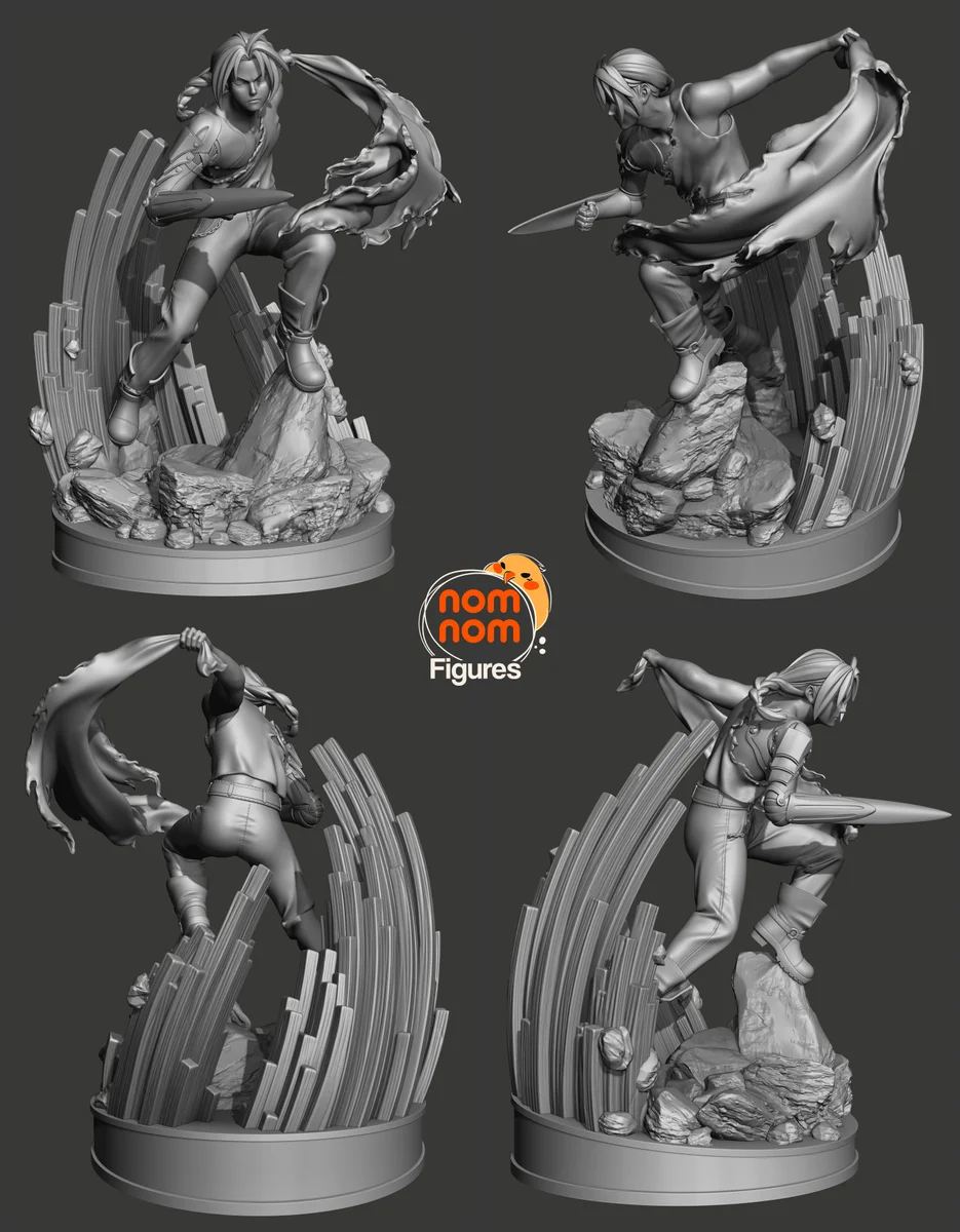 Edward Elric | Fan Art | 3D Printed Resin Model Garage Kit | *Un-Painted* | Nomnom 5