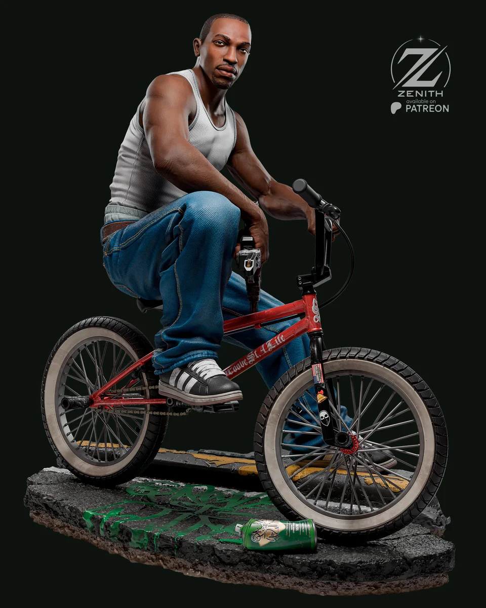 CJ GTA | Fan Art | 3D Printed Resin Model Garage Kit | *Un-Painted* | Zenith Studios 3