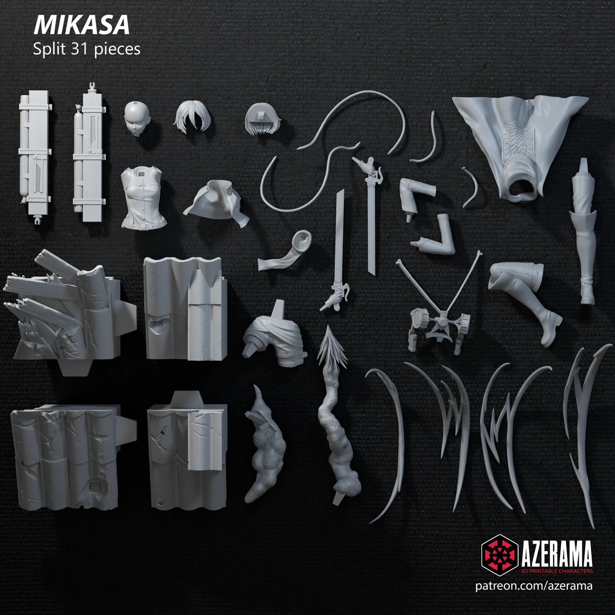 Survey Corps Soldier 1 | Fan Art | 3D Printed Resin Model Garage Kit | *Un-Painted* | Azerama 5