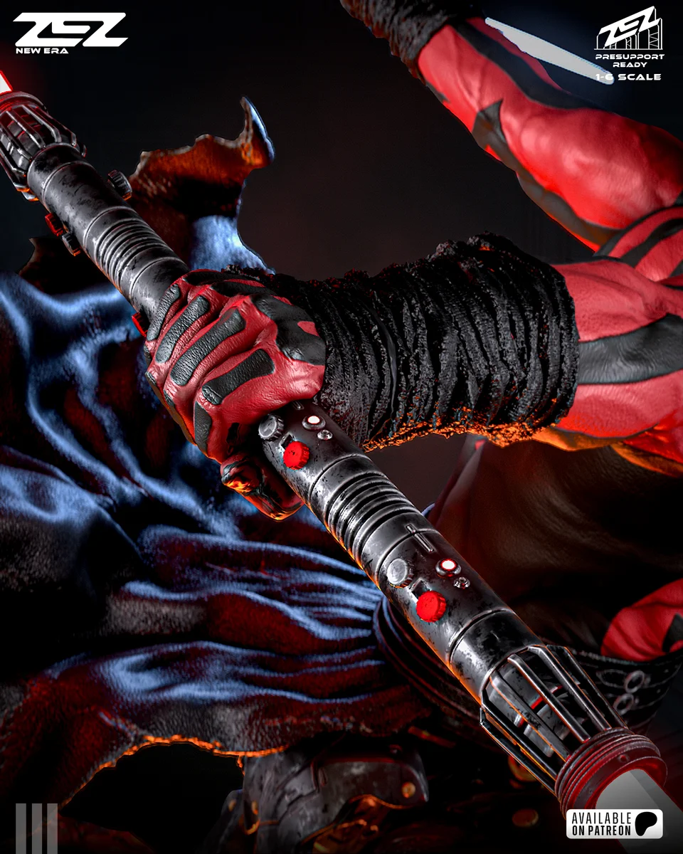 Darth Maul | Fan Art | 3D Printed Resin Model Garage Kit | *Un-Painted* | ZEZ Studio 7