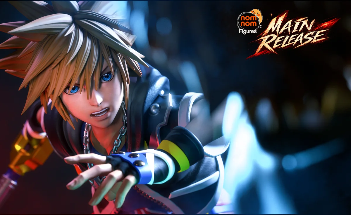 Roxas x Sora | Fan Art | 3D Printed Resin Model Garage Kit | *Un-Painted* | Nomnom 5