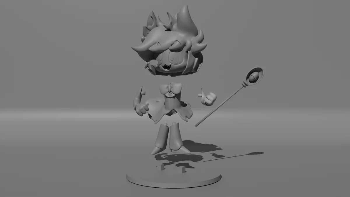 Chibi Alastor | Fan Art | 3D Printed Resin Model Garage Kit | *Un-Painted* | Remy Sculpts 4