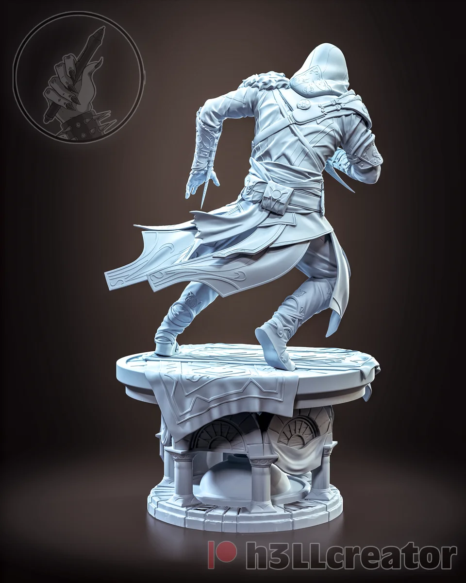 Ezio Auditore | Fan Art | 3D Printed Resin Model Garage Kit | *Un-Painted* | H3LL Creator 8