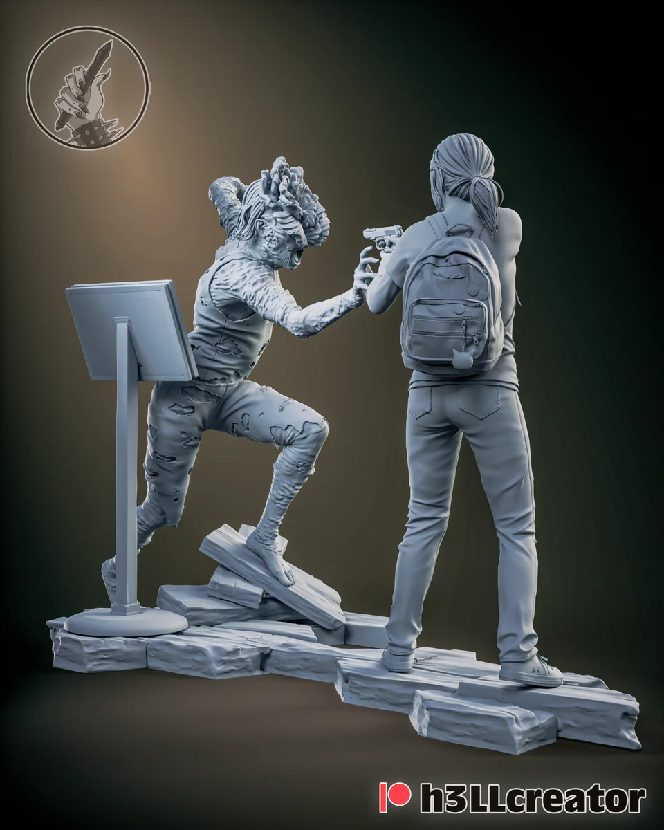 Ellie | Fan Art | 3D Printed Resin Model Garage Kit | *Un-Painted* | H3LL Creator 5