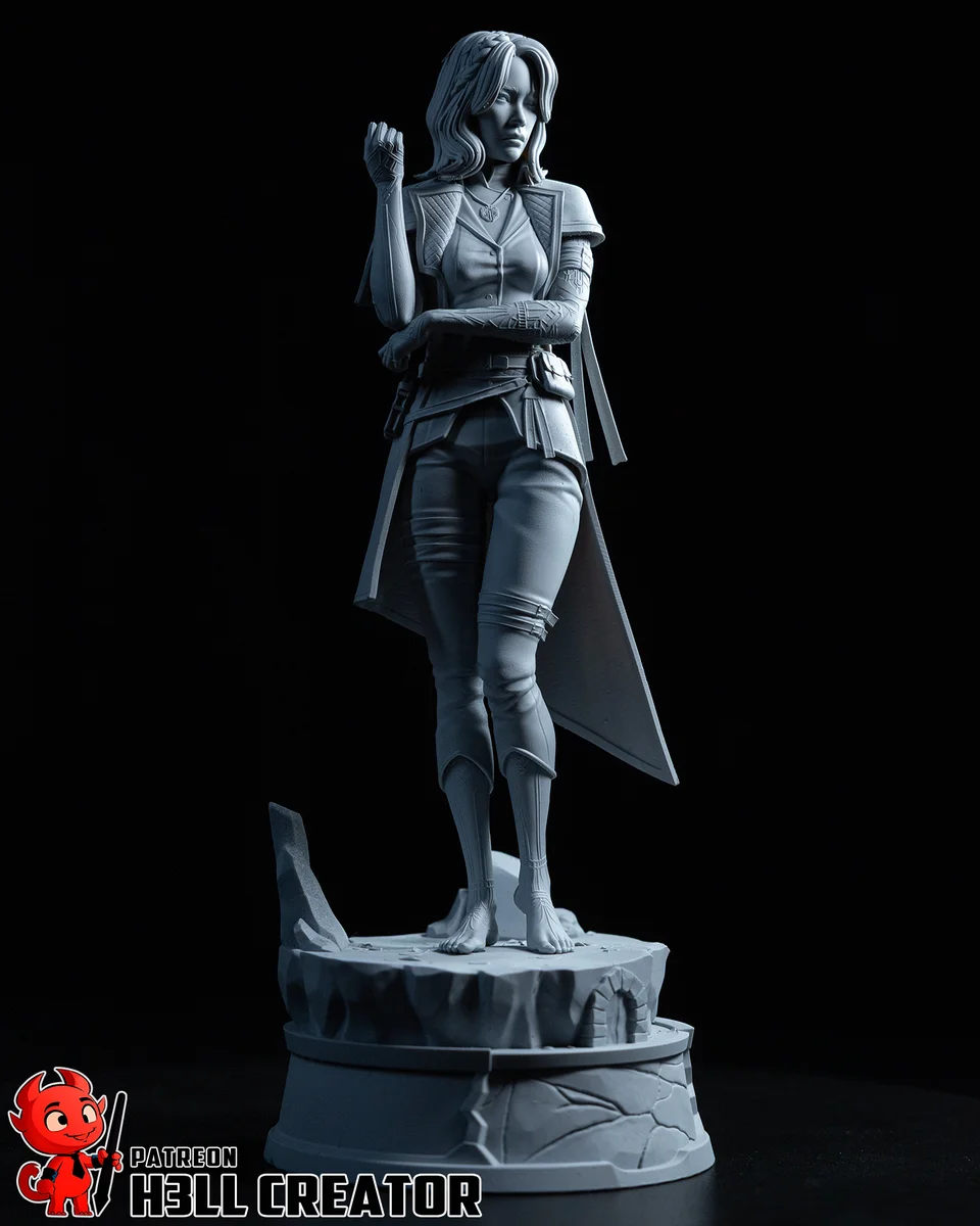 Lune | Fan Art | 3D Printed Resin Model Garage Kit | *Un-Painted* | H3LL Creator 9