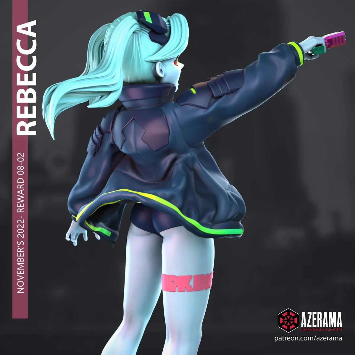 Rebecca | Fan Art | 3D Printed Resin Model Garage Kit | *Un-Painted* | Azerama 6
