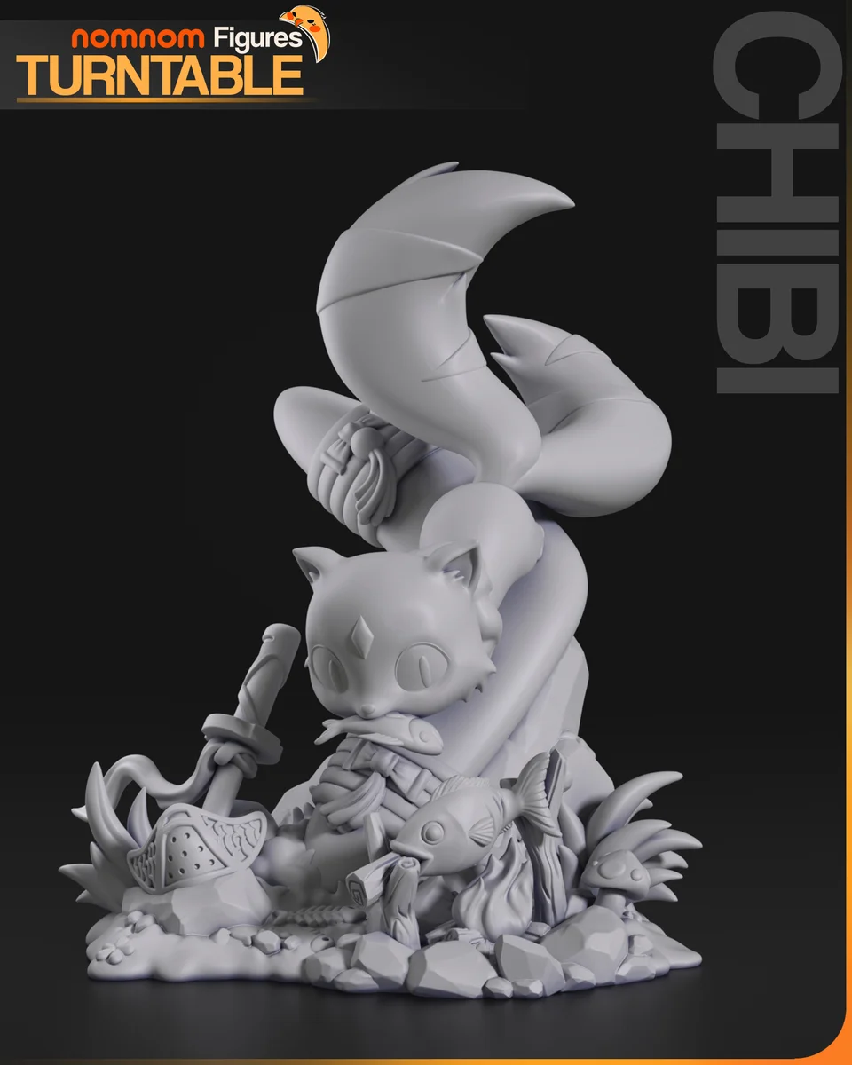 Chibi Kirara | Fan Art | 3D Printed Resin Model Garage Kit | *Un-Painted* | Nomnom 4