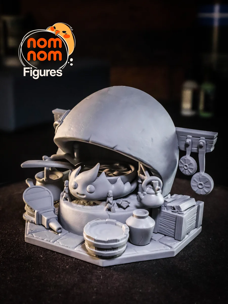 Chibi Calcifer | Fan Art | 3D Printed Resin Model Garage Kit | *Un-Painted* | Nomnom 8