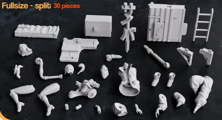 Lucy x David | Fan Art | 3D Printed Resin Model Garage Kit | *Un-Painted* | Nomnom 3