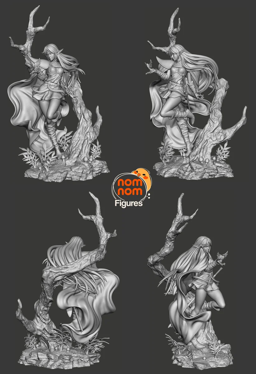 Deedlit | Fan Art | 3D Printed Resin Model Garage Kit | *Un-Painted* | Nomnom 5