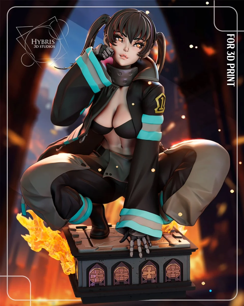 Tamaki Kotatsu | Fan Art | 3D Printed Resin Model Garage Kit | *Un-Painted* | Hybris Studios 4