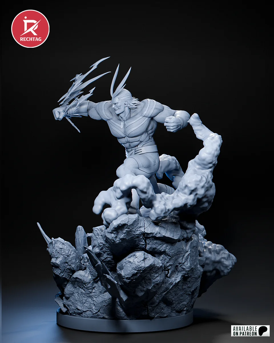 All Might | Fan Art | 3D Printed Resin Model Garage Kit | *Un-Painted* | Rechtag 13