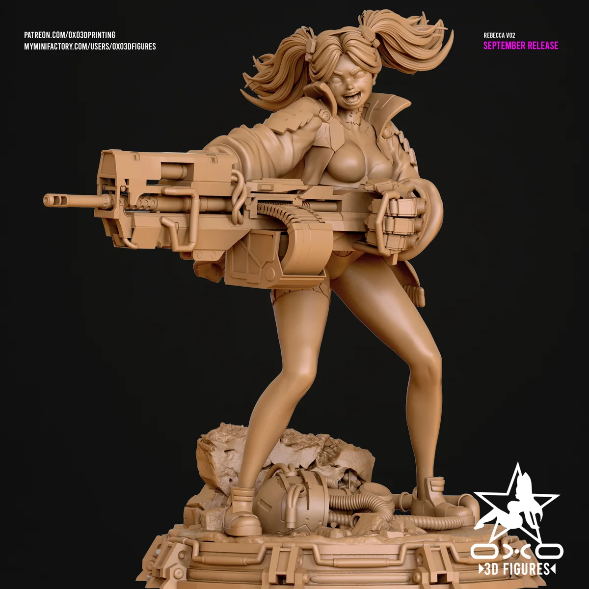 Rebecca v02 | Fan Art | 3D Printed Resin Model Garage Kit | *Un-Painted* | OXO3D 7