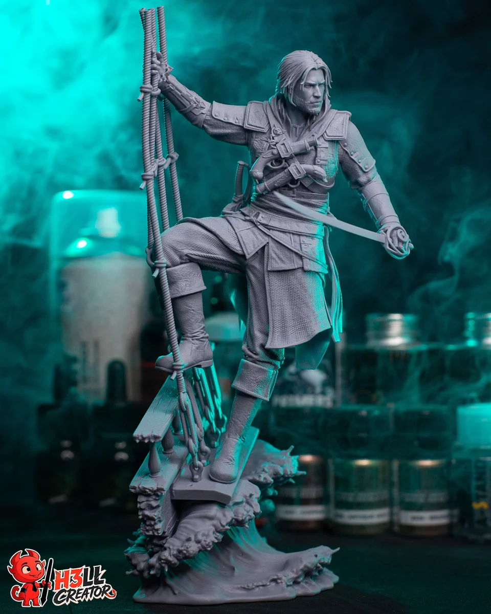 Edward Kenway | Fan Art | 3D Printed Resin Model Garage Kit | *Un-Painted* | H3LL Creator 11
