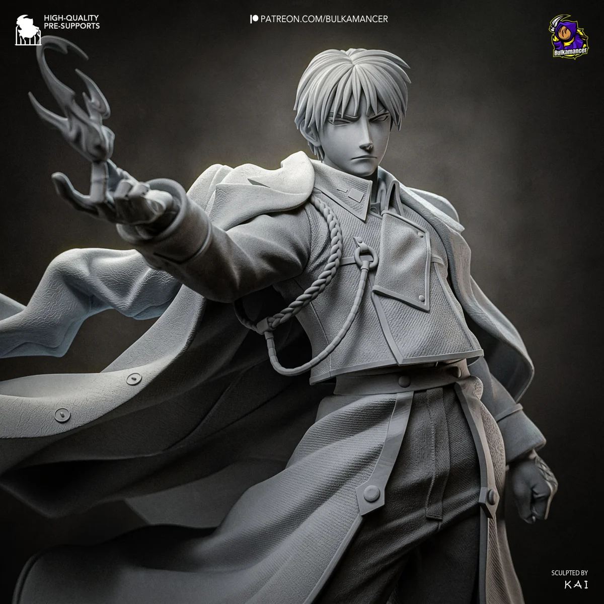 Roy Mustang | Fan Art | 3D Printed Resin Model Garage Kit | *Un-Painted* | Bulkamancer 5