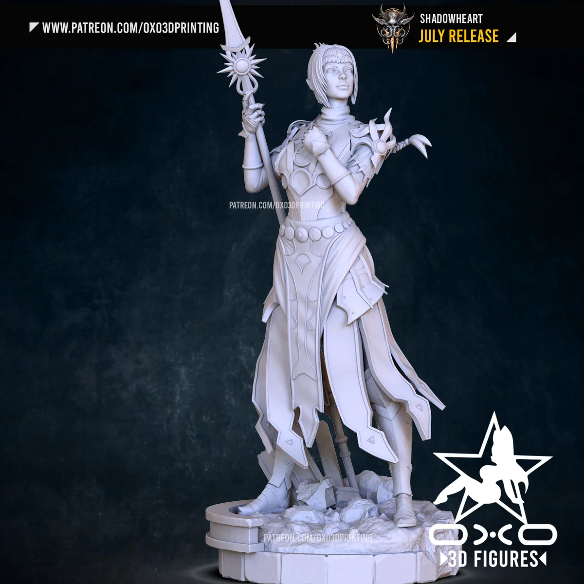 Shadow Heart | Fan Art | 3D Printed Resin Model Garage Kit | *Un-Painted* | OXO3D 4