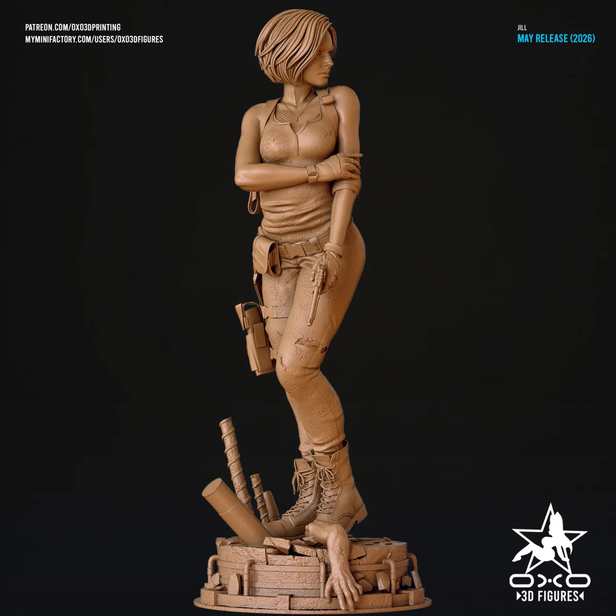 Jill | Fan Art | 3D Printed Resin Model Garage Kit | *Un-Painted* | OXO3D 7