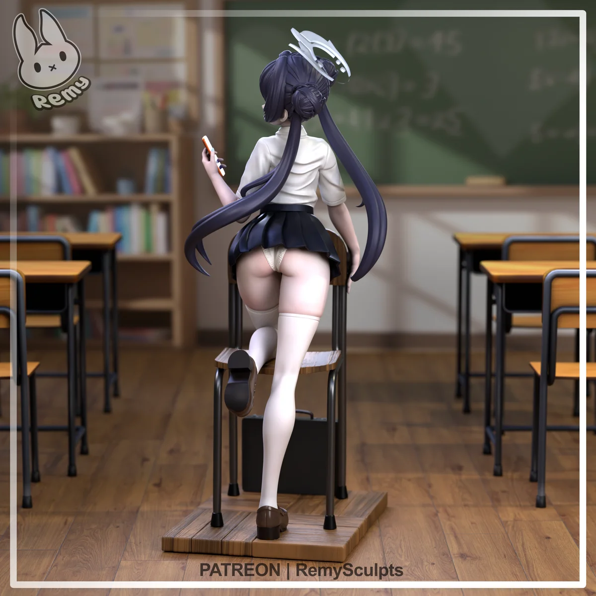 Kisaki (School Outfit) | Fan Art | 3D Printed Resin Model Garage Kit | *Un-Painted* | Remy Sculpts 5