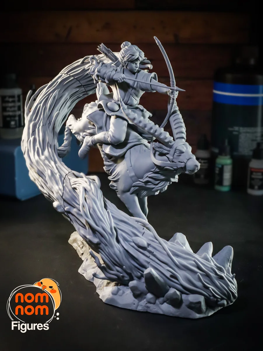 Ashitaka | Fan Art | 3D Printed Resin Model Garage Kit | *Un-Painted* | Nomnom 8