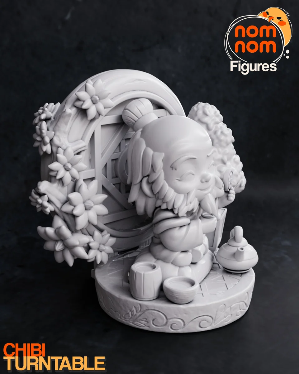 Chibi Uncle Iroh | Fan Art | 3D Printed Resin Model Garage Kit | *Un-Painted* | Nomnom 7