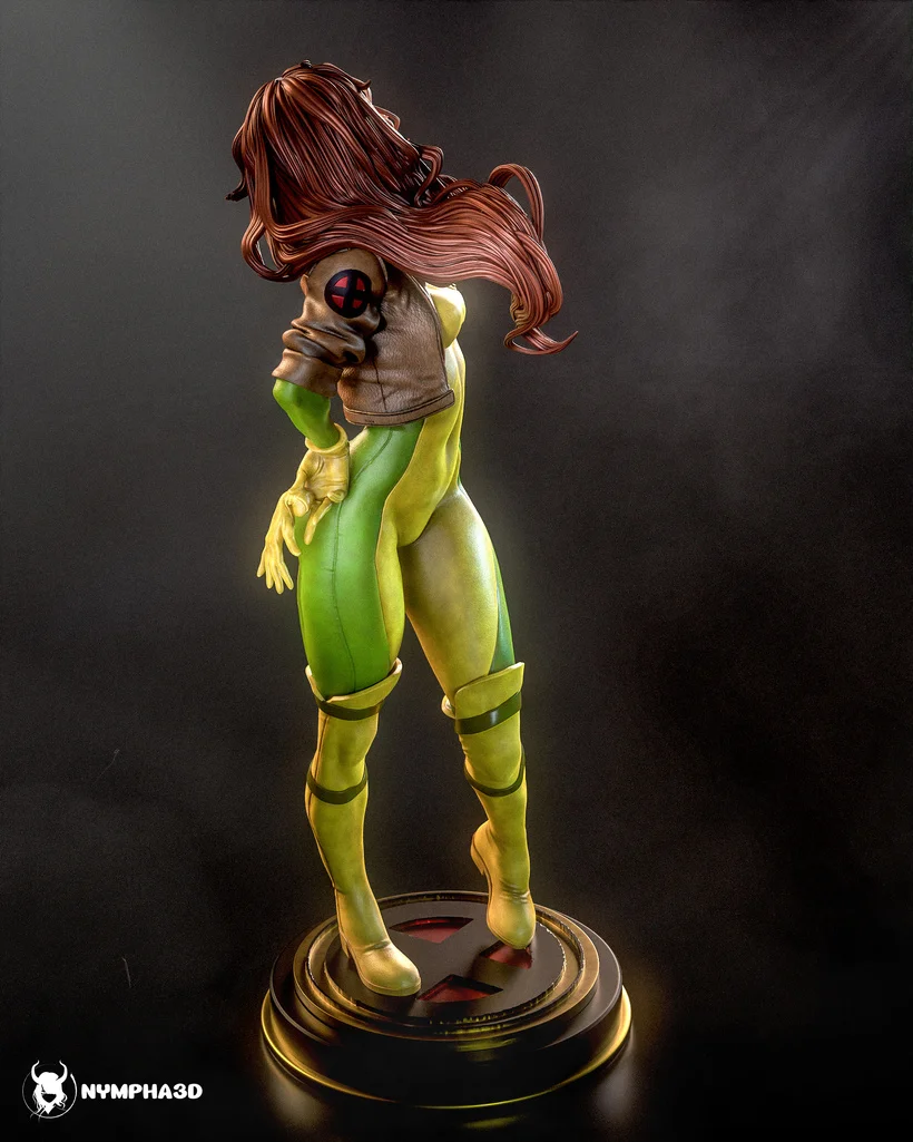 Rogue | Fan Art | 3D Printed Resin Model Garage Kit | *Un-Painted* | Nympha3D 6