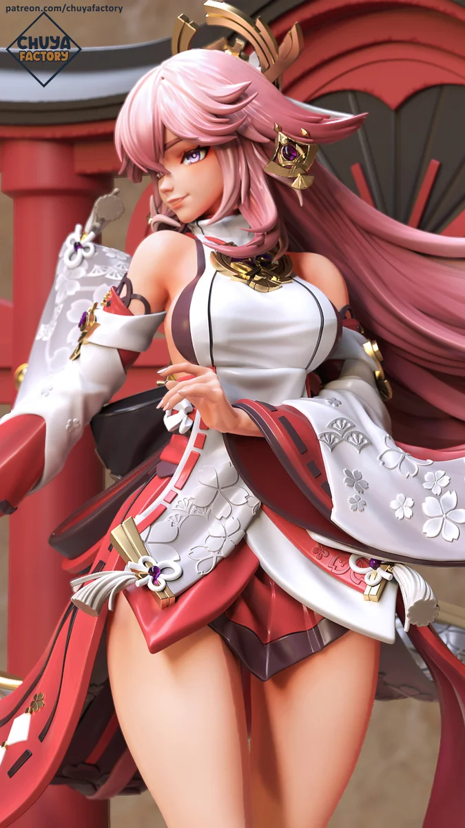 Yae Miko | Fan Art | 3D Printed Resin Model Garage Kit | *Un-Painted* | Chuya Factory 3