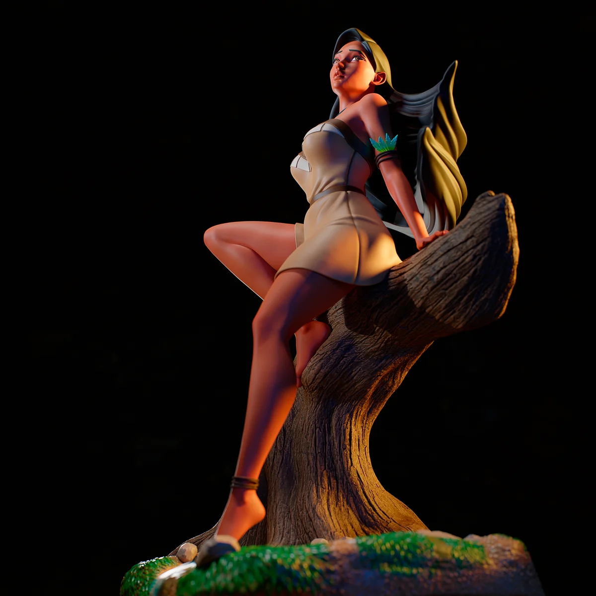 Pocahontas | Fan Art | 3D Printed Resin Model Garage Kit | *Un-Painted* | Momoji 6