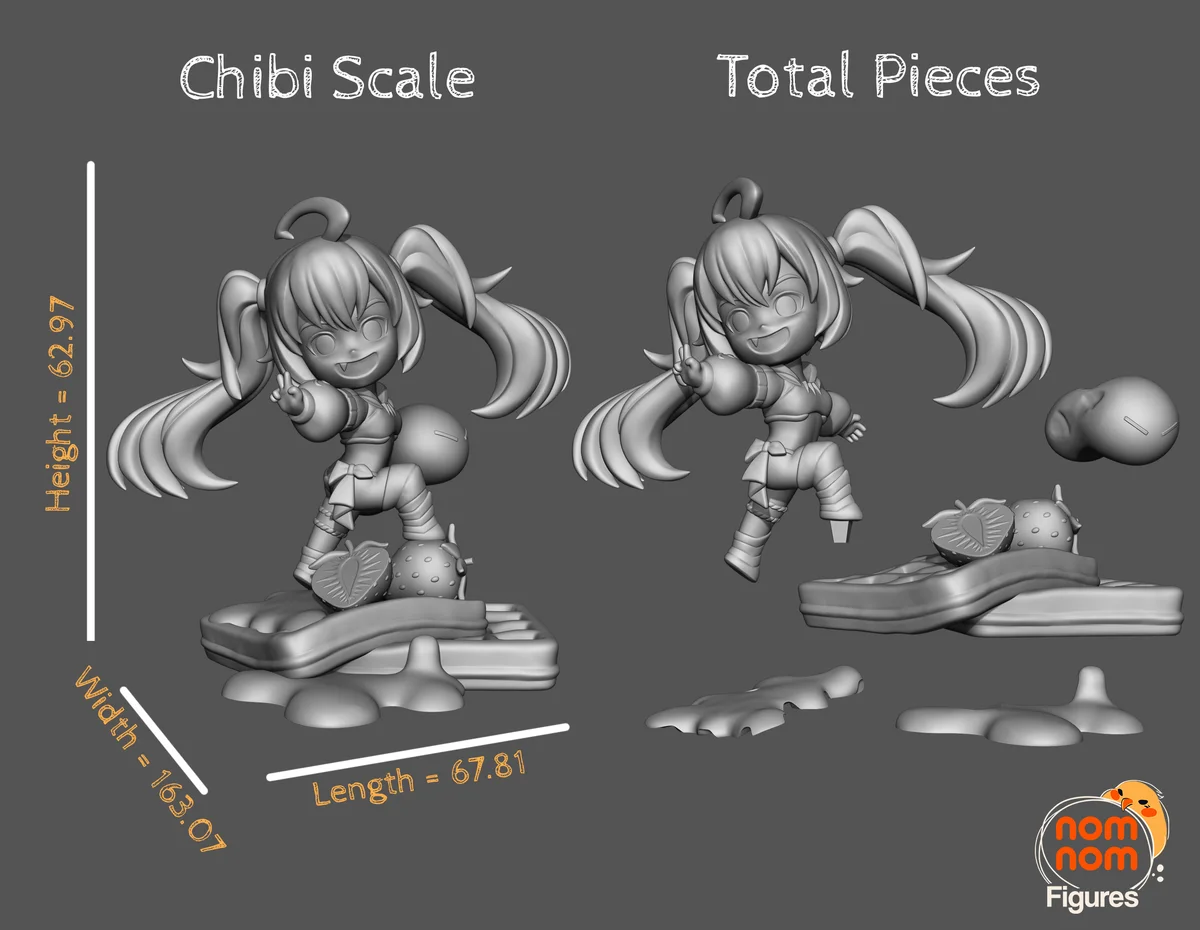 Milim | Fan Art | 3D Printed Resin Model Garage Kit | *Un-Painted* | Nomnom 3