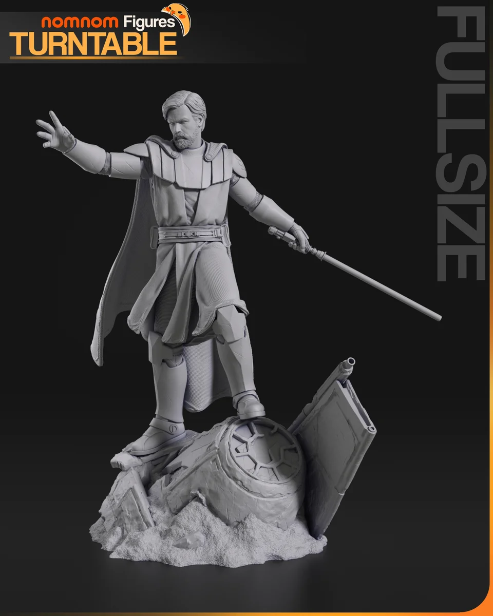 Obi-wan Kenobi | Fan Art | 3D Printed Resin Model Garage Kit | *Un-Painted* | Nomnom 10