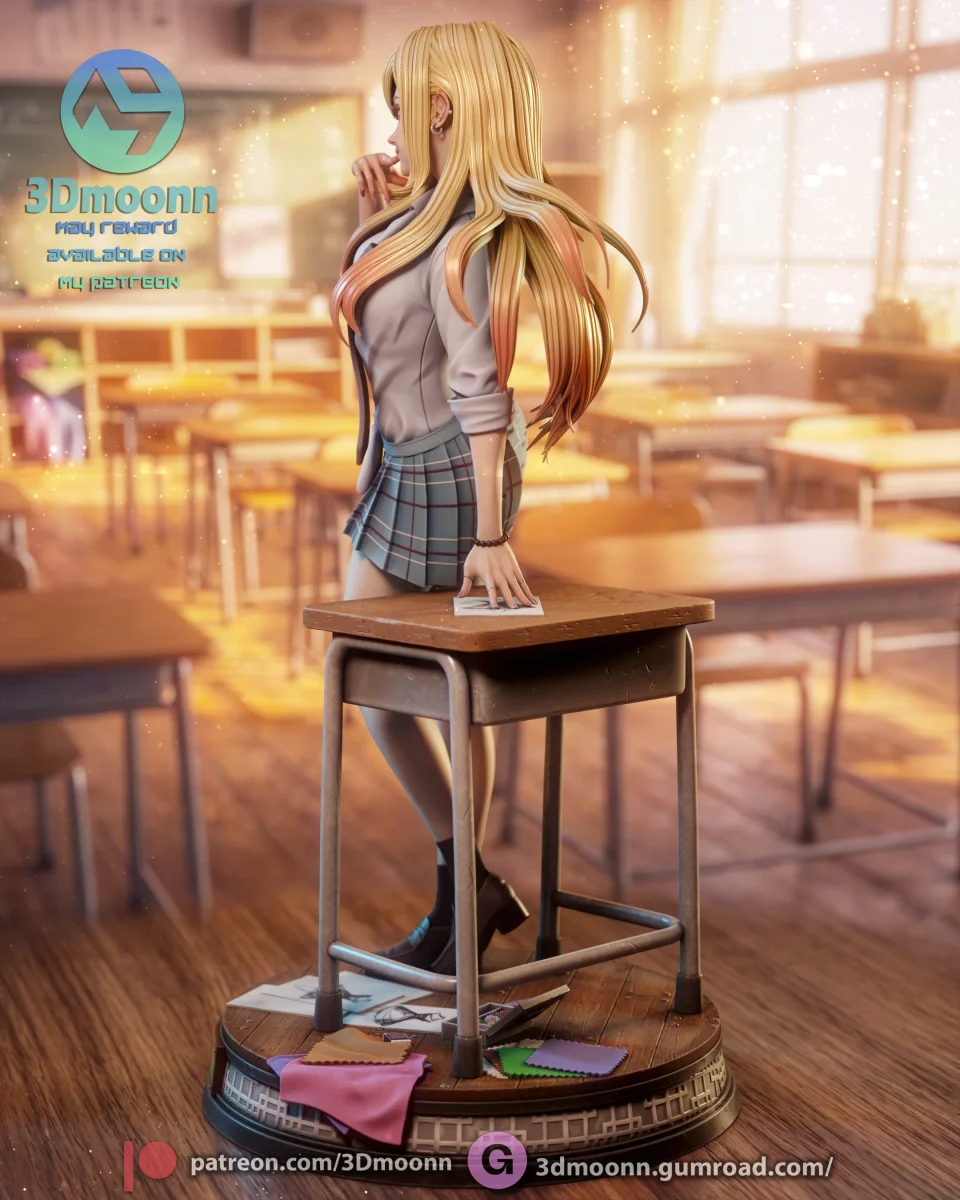 Marin Kitagawa | Fan Art | 3D Printed Resin Model Garage Kit | *Un-Painted* | 3DMoonn 3