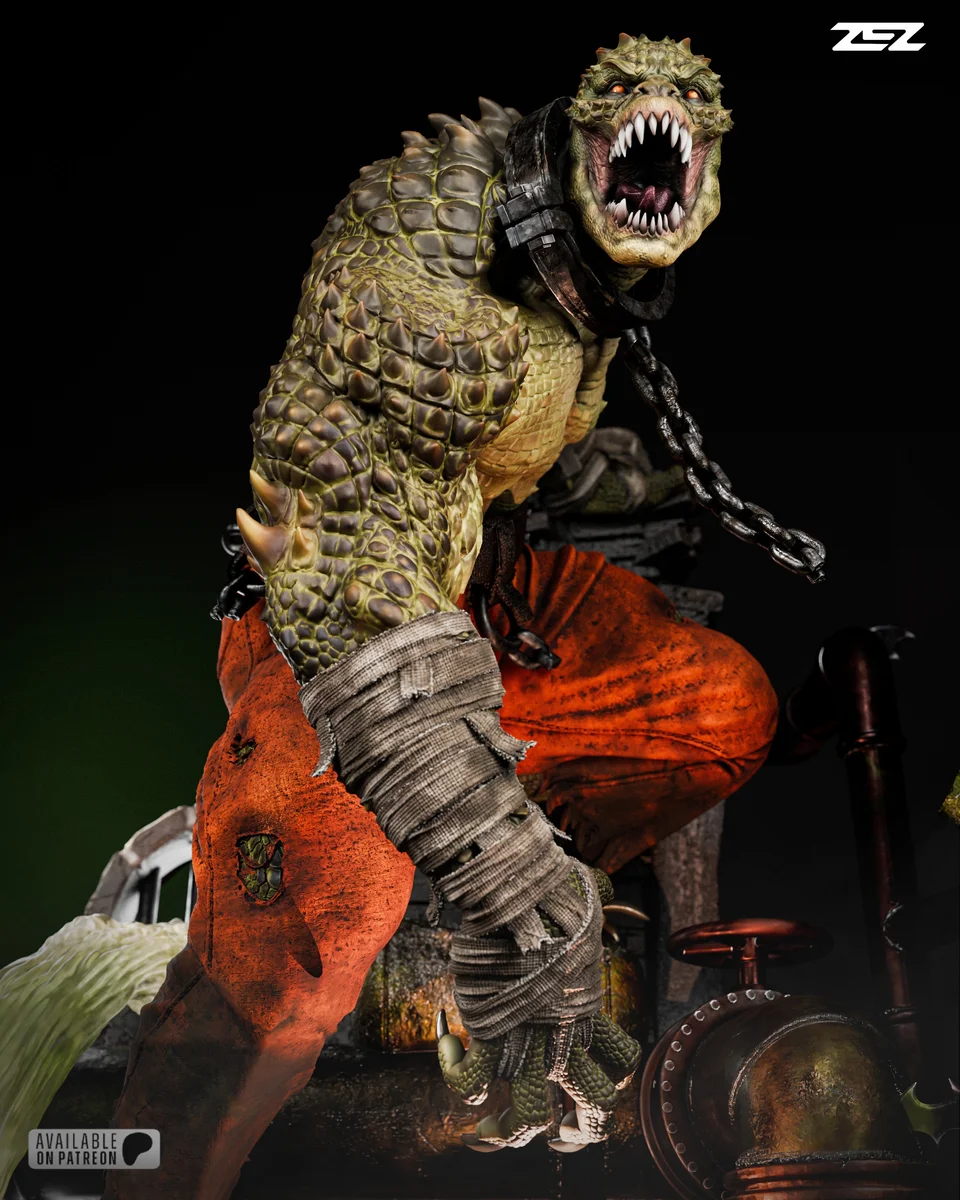 Killer Croc | Fan Art | 3D Printed Resin Model Garage Kit | *Un-Painted* | ZEZ Studio 11