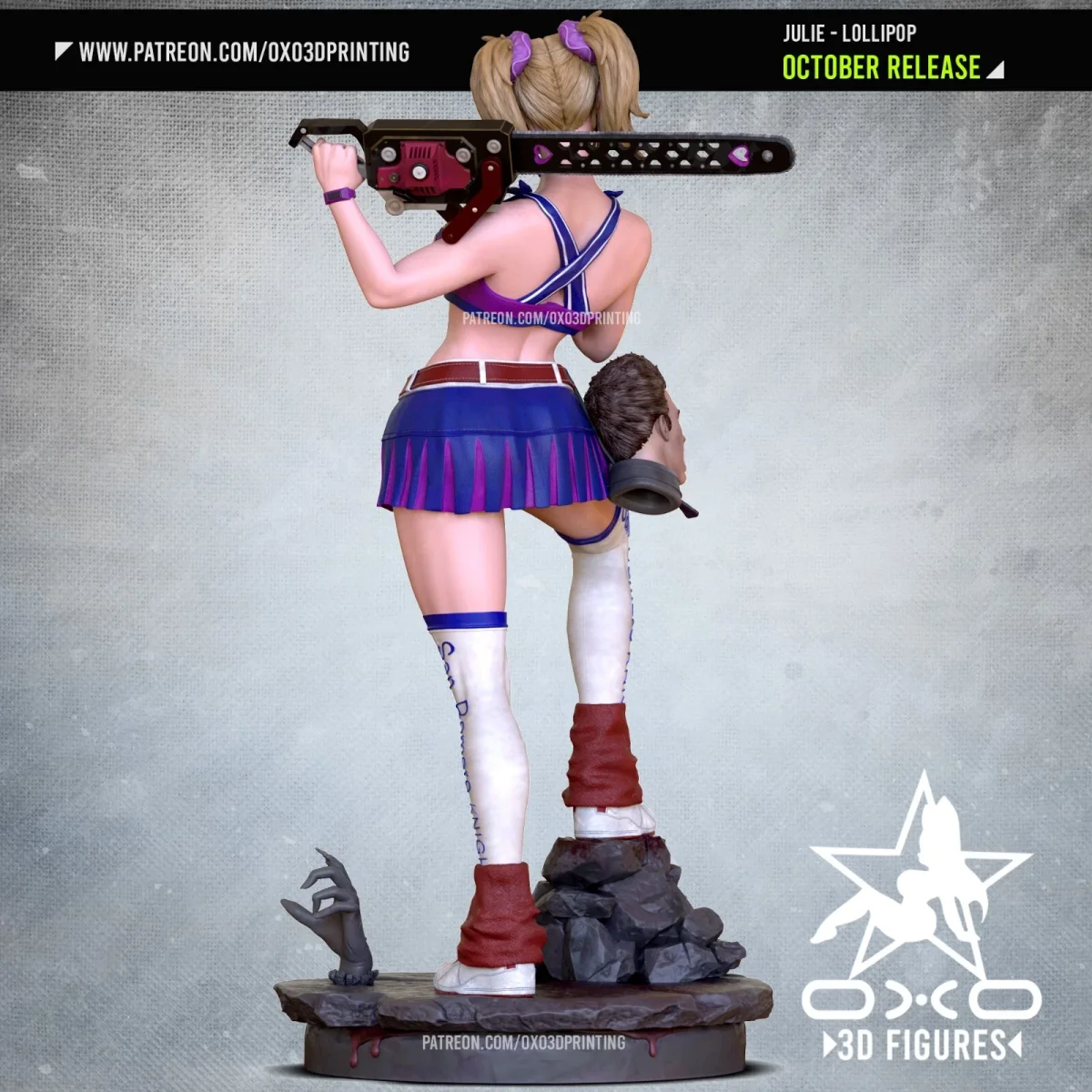 Julie Lollipop | Fan Art | 3D Printed Resin Model Garage Kit | *Un-Painted* | OXO3D 5