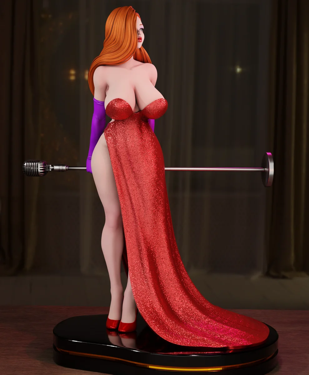 Jessica Rabbit | Fan Art | 3D Printed Resin Model Garage Kit | *Un-Painted* | Momoji 3