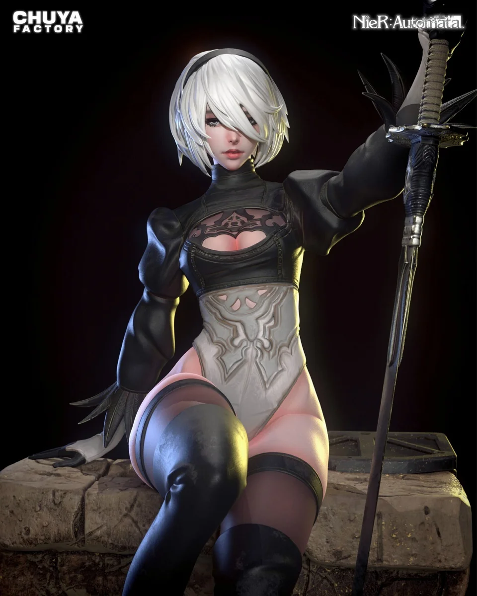 2B | Fan Art | 3D Printed Resin Model Garage Kit | *Un-Painted* | Chuya Factory 4