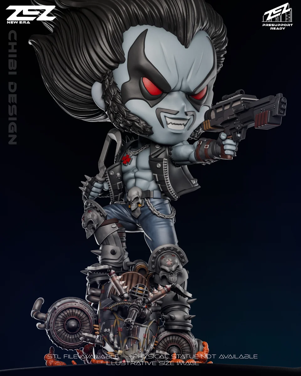 Chibi Lobo | Fan Art | 3D Printed Resin Model Garage Kit | *Un-Painted* | ZEZ Studio 5