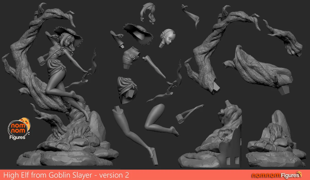 High Elf - Goblin Slayer | Fan Art | 3D Printed Resin Model Garage Kit | *Un-Painted* | Nomnom 4