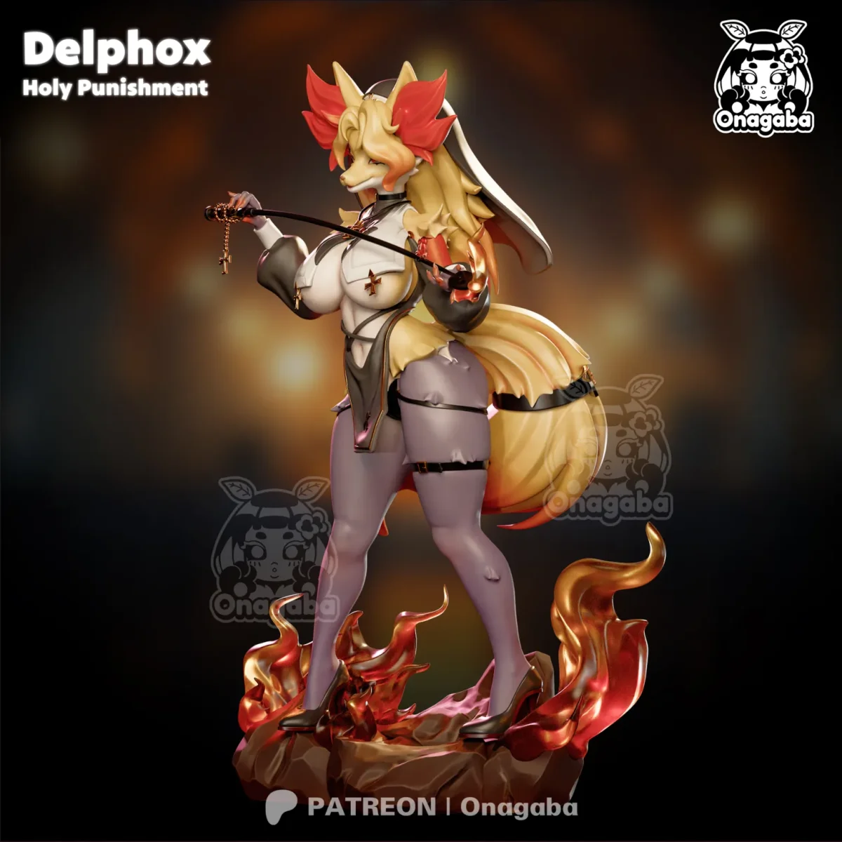 Delphox Holy Punishment | Fan Art | 3D Printed Resin Model Garage Kit | *Un-Painted* | ONAGABA 8