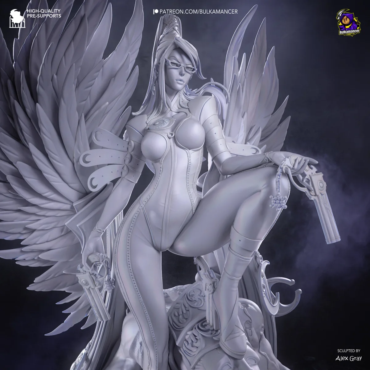 Bayonetta | Fan Art | 3D Printed Resin Model Garage Kit | *Un-Painted* | Bulkamancer 5